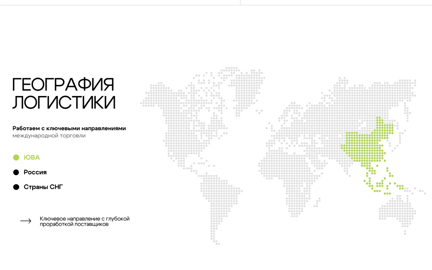 Скриншот: География логистики