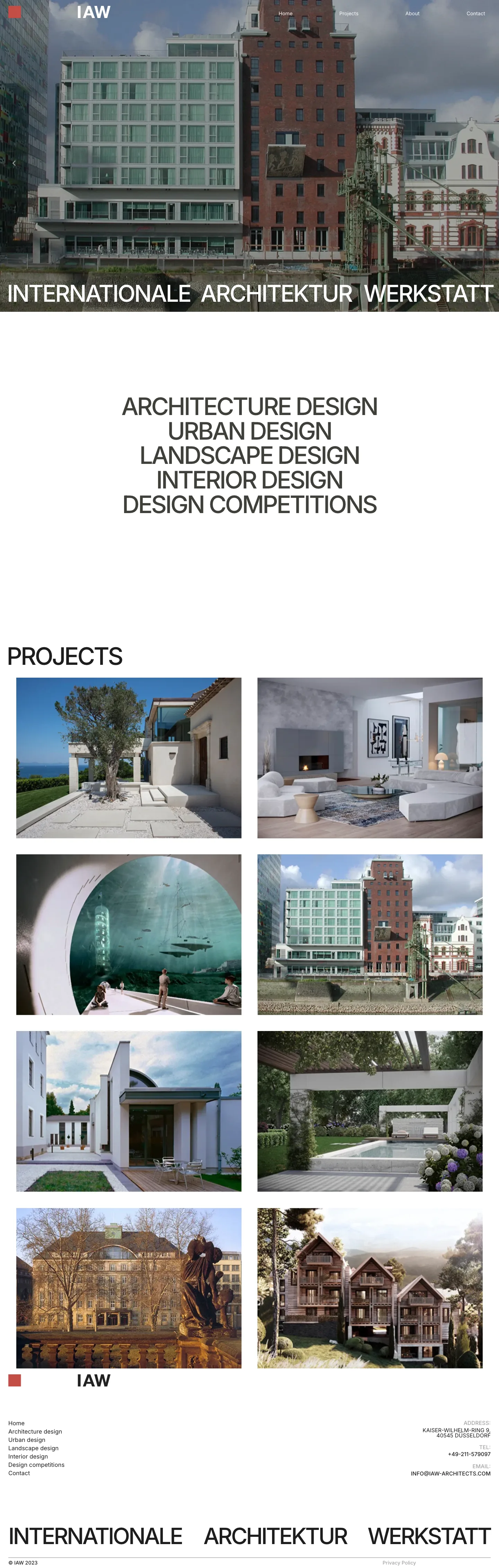 Скриншот: iaw-architects.com