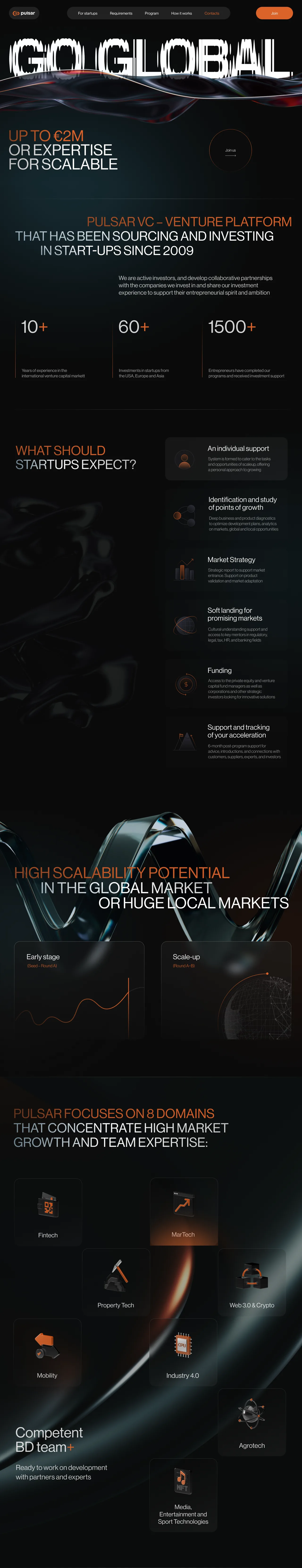 Скриншот: Pulsar Go Global · финальный дизайн